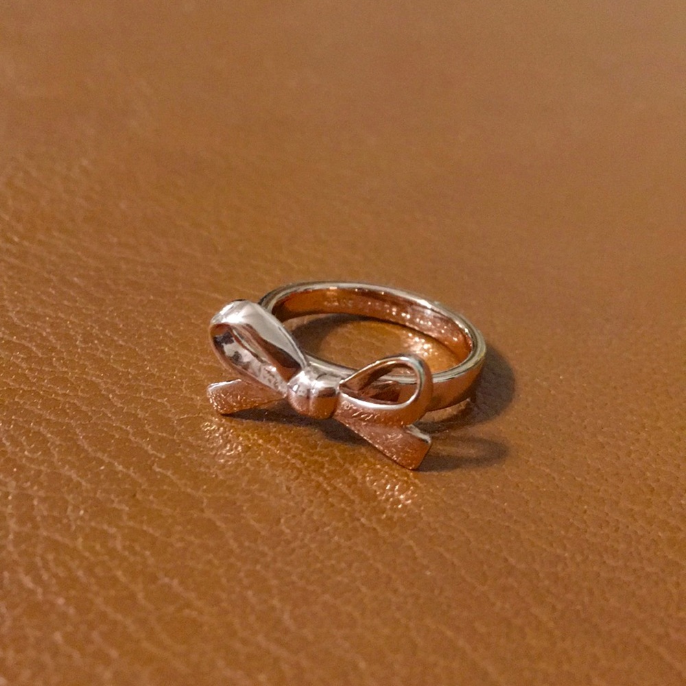 Kate Spade Love Notes Bow Ring Rose Gold size 5